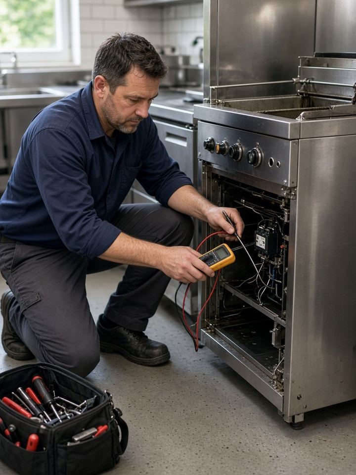 Illustrative scene: a technician at work